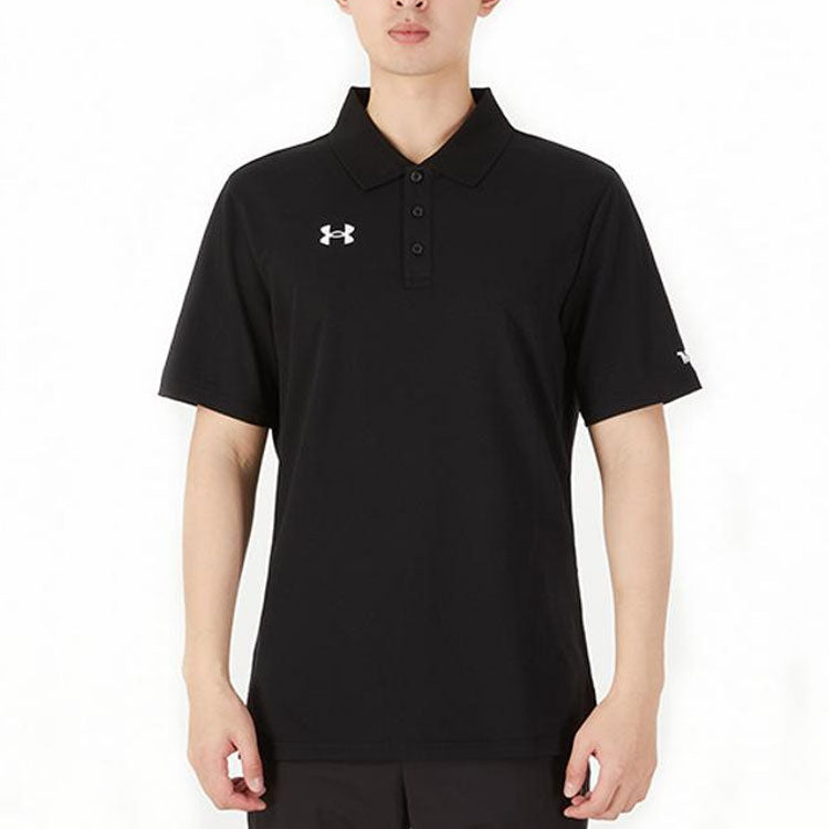 Men's Under Armour Sports lapel Training Short Sleeve Polo Shirt Black 21500536-001