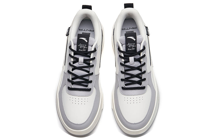ANTA Skateboarding Shoes 'White Black Grey' 912228012-2