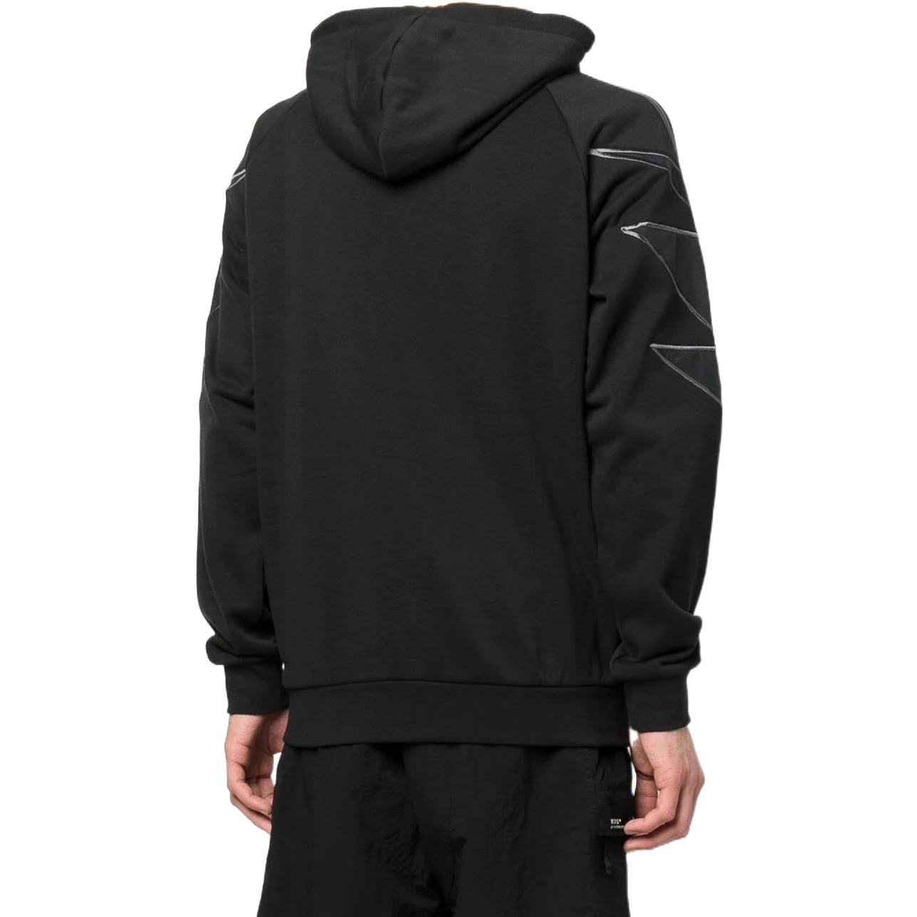 Men's adidas originals Logo Printing Pattern Drawstring Hooded Long Sleeves Black HE4709