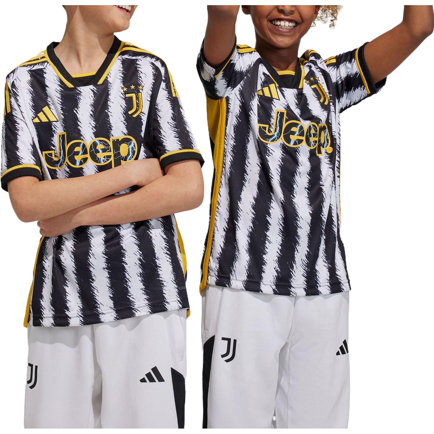(GS) adidas Juventus 23/24 Home Jersey 'Black White' IB0490