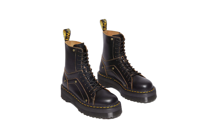 (WMNS) Dr. Martens Jadon Decon Smooth Platform Leather Boot 'Black' 31211001