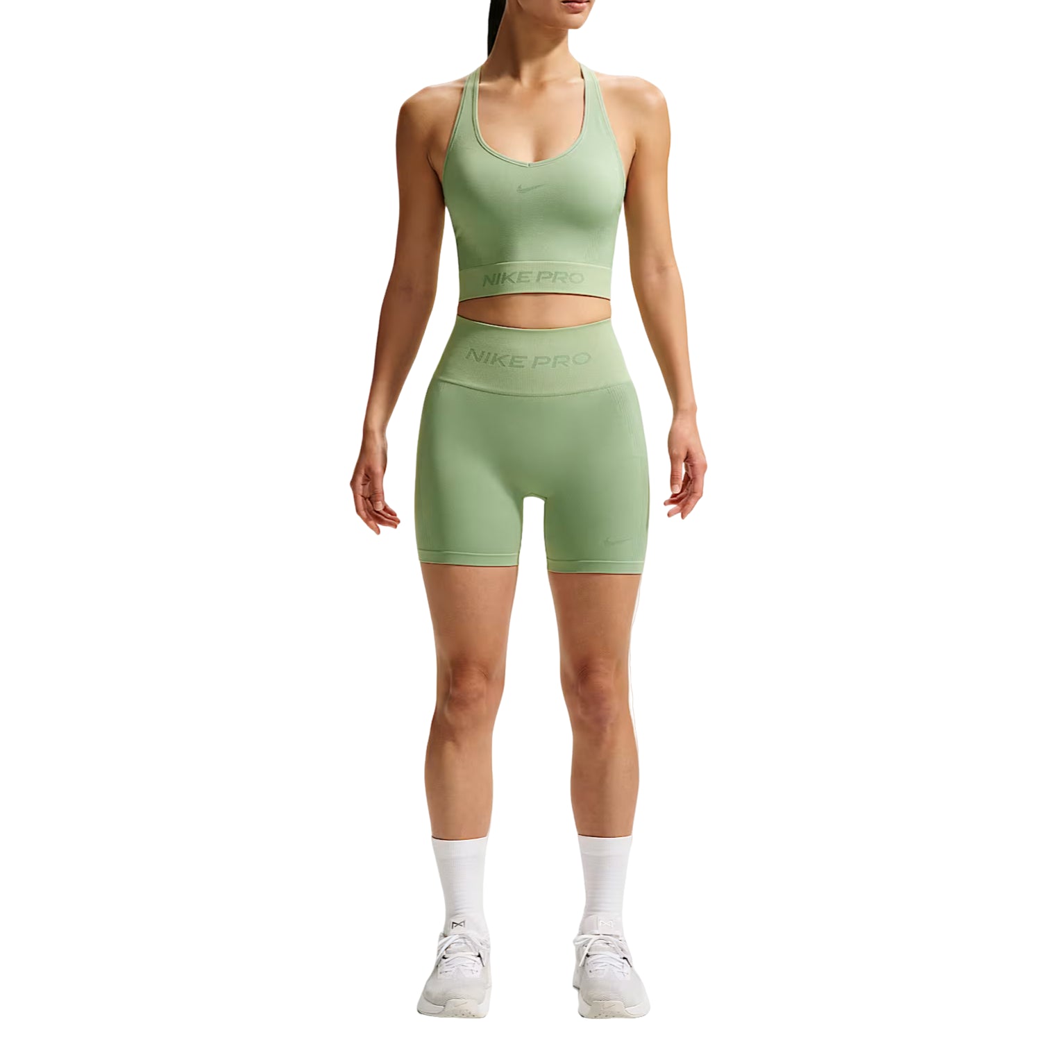 (WMNS) Nike Pro Seamless Dri-Fit High-Waisted 5" Cycling Shorts 'Steam' IF1211-006