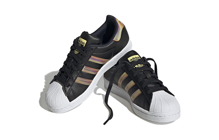 (GS) adidas Superstar J 'Iridescent - Black' HQ4364