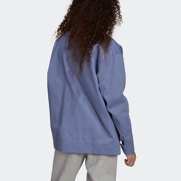 adidas originals lapel Long Sleeves Jacket Purple H11364