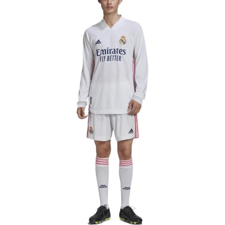 adidas Real Madrid 20/21 Authentic Home Long Sleeve Jersey 'White Navy' FQ7488