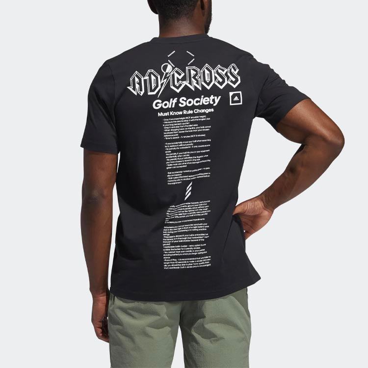 adidas Adcrs Grph T Alphabet Printing Round Neck Sports Short Sleeve Black GM1209