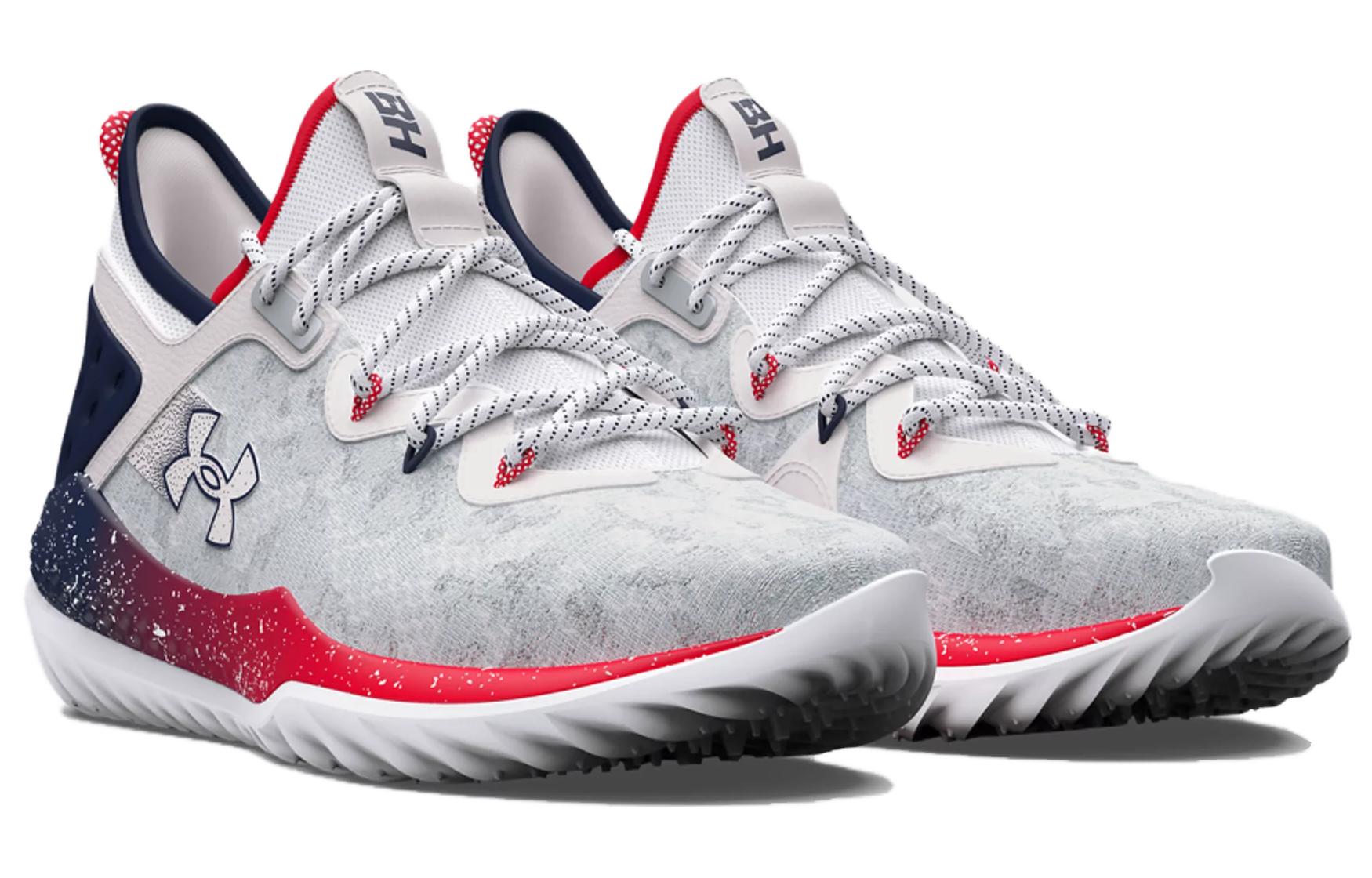 Under Armour Harper 8 Turf USA Baseball Shoes 'Grey White Red' 3026935100
