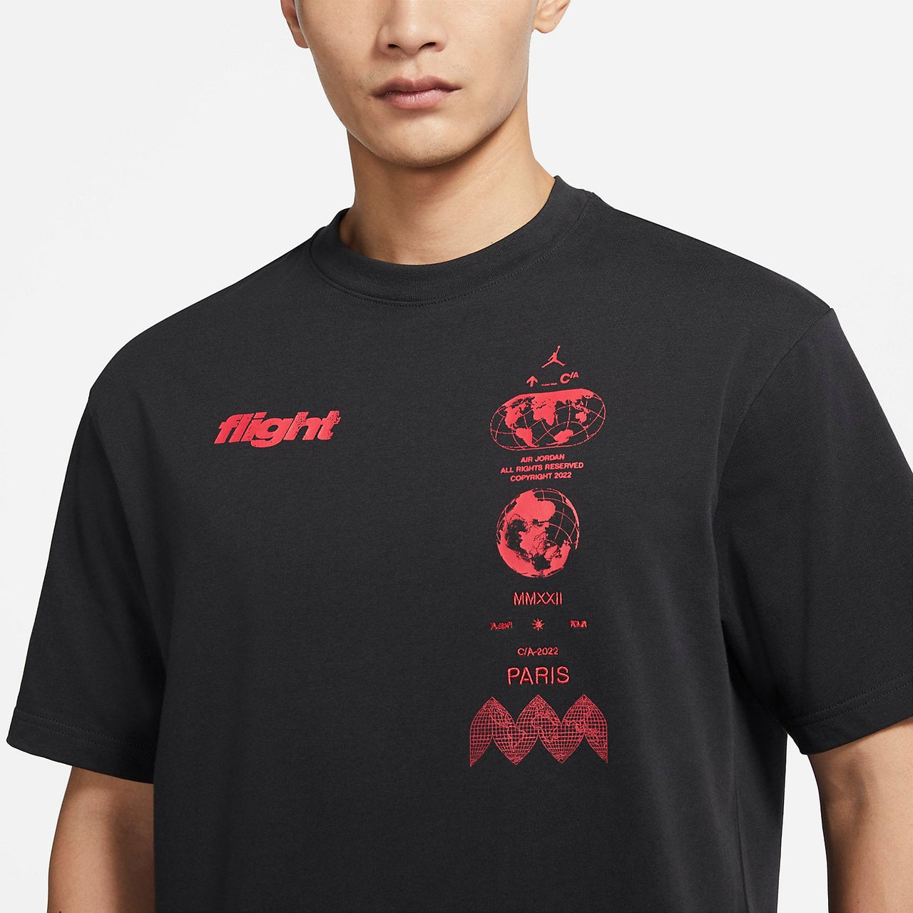 Air Jordan Flight Heritage 85 T-Shirt 'Black Red' DV3076-045