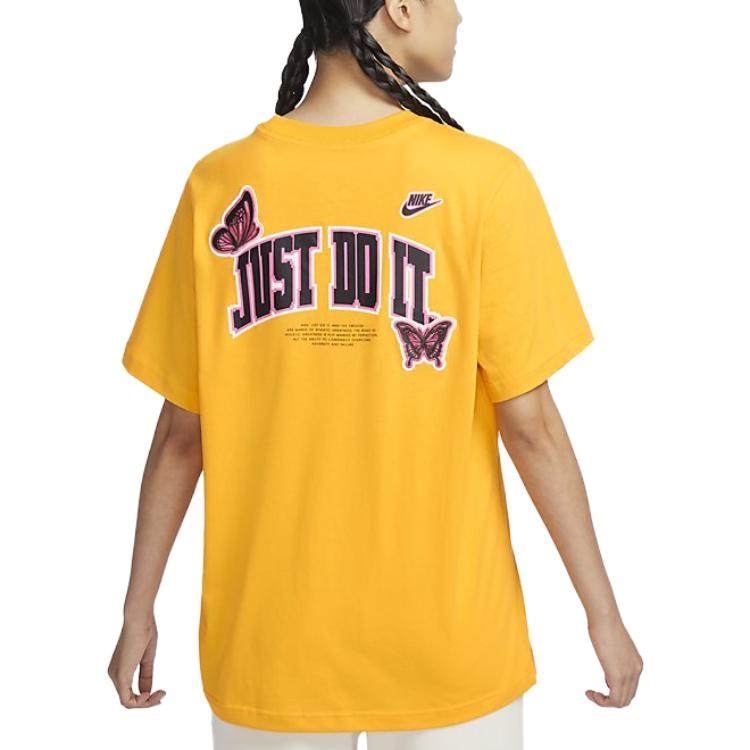 (WMNS) Nike Butterfly T-Shirt 'Yellow' FD2548-739