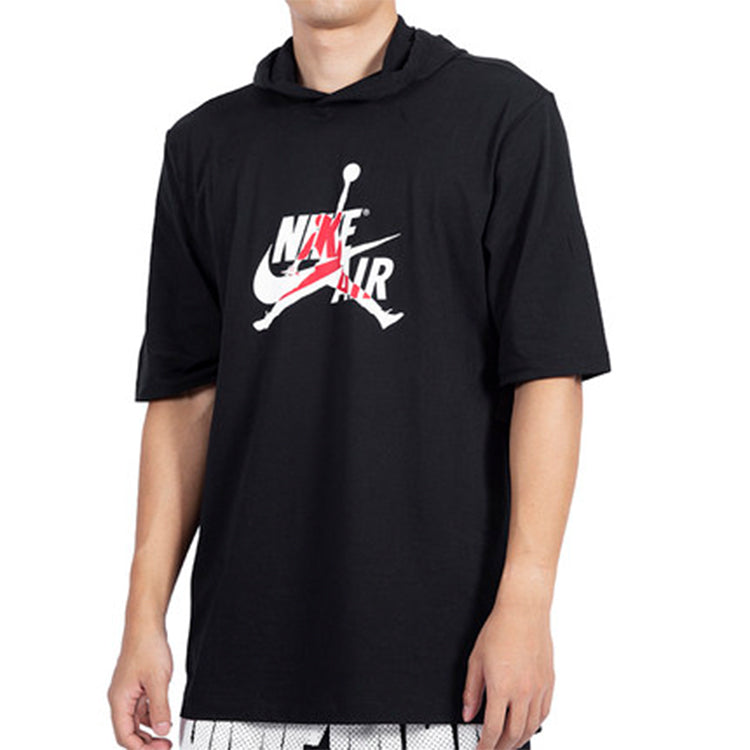 Air Jordan Sports hooded Short Sleeve Black CJ6603-010