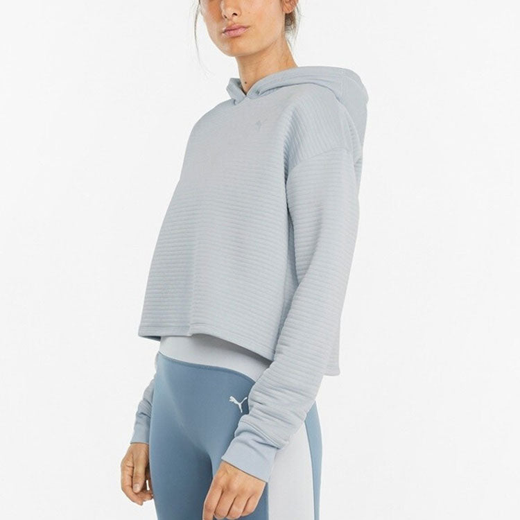(WMNS) PUMA Studio Yoga Running Training Sports Hoodie Gray 520993-71