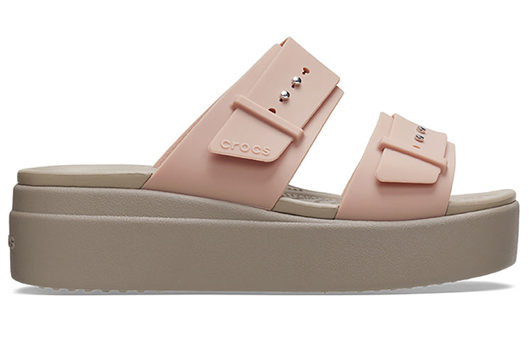 (WMNS) Crocs Pale Blush Brooklyn Sandal 'Brown Beige' 207431-6RL