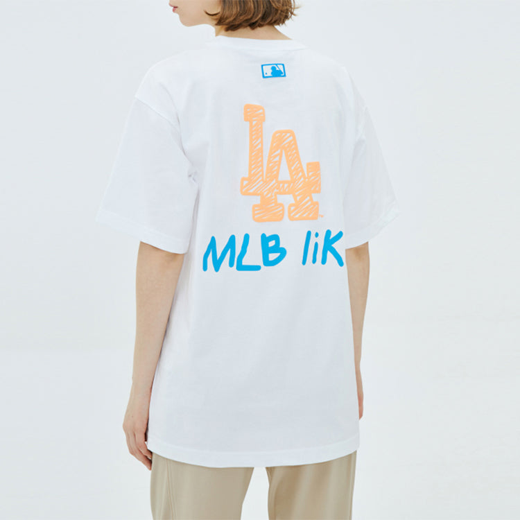 MLB Like LA Los Angeles Dodgers Loose Short Sleeve Unisex White 31TS15031-07W