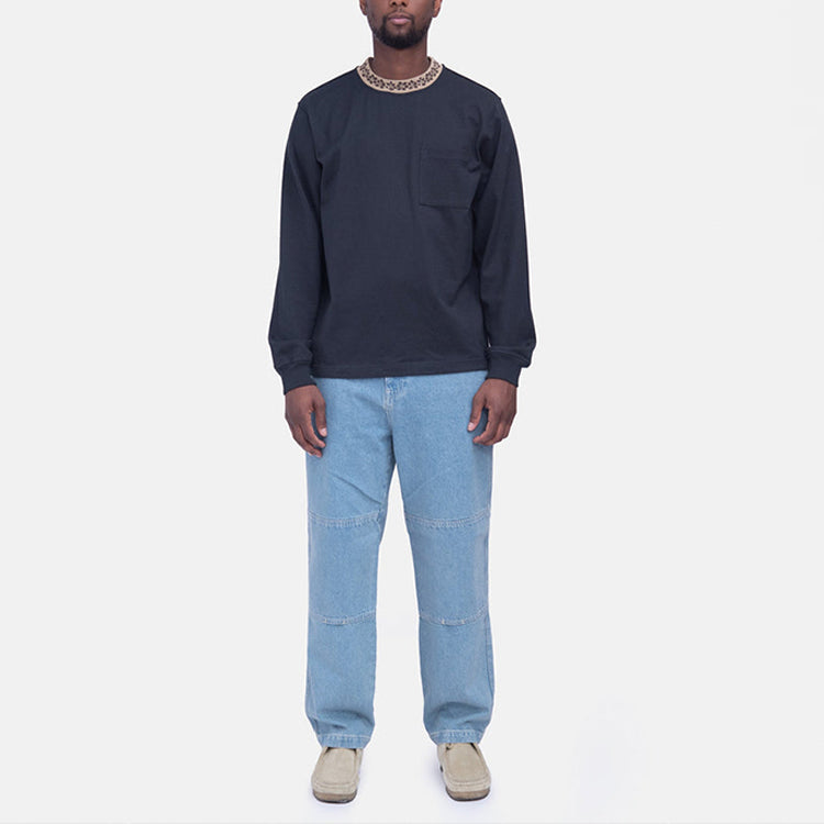 Stussy Flower Mock Neck T-Shirt 'Black' 1140284