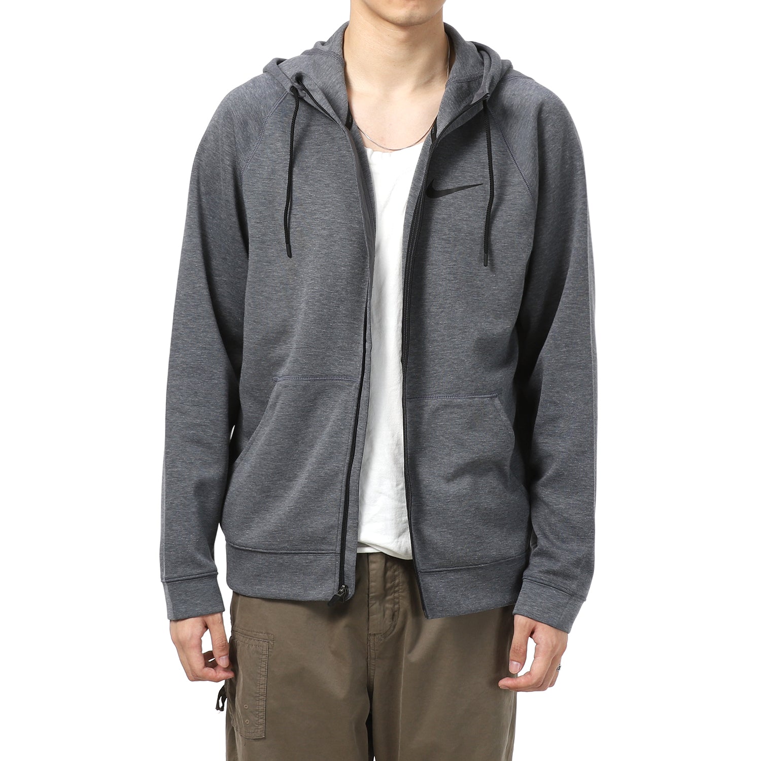 Nike As M Nk Dry Hd Fz Flc Project Full-length zipper Cardigan Training hoodie Jacket Gray CT6011-063