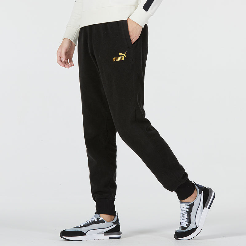 PUMA Ess+ Tape Golden! Track Pants Logo 'Black' 674351-01