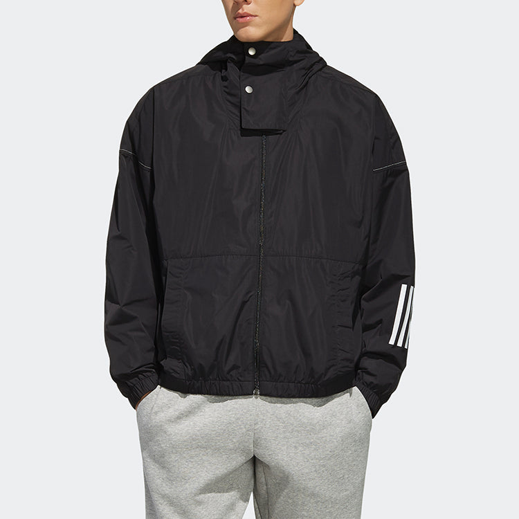 adidas M S2S WV CL JKT Sports Hooded Jacket Black ED1931