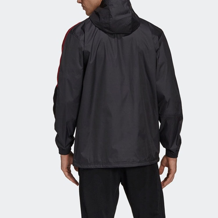 adidas Clube de Regatas do Flamengo Soccer/Football logo Sports Hooded Jacket Black GK7891