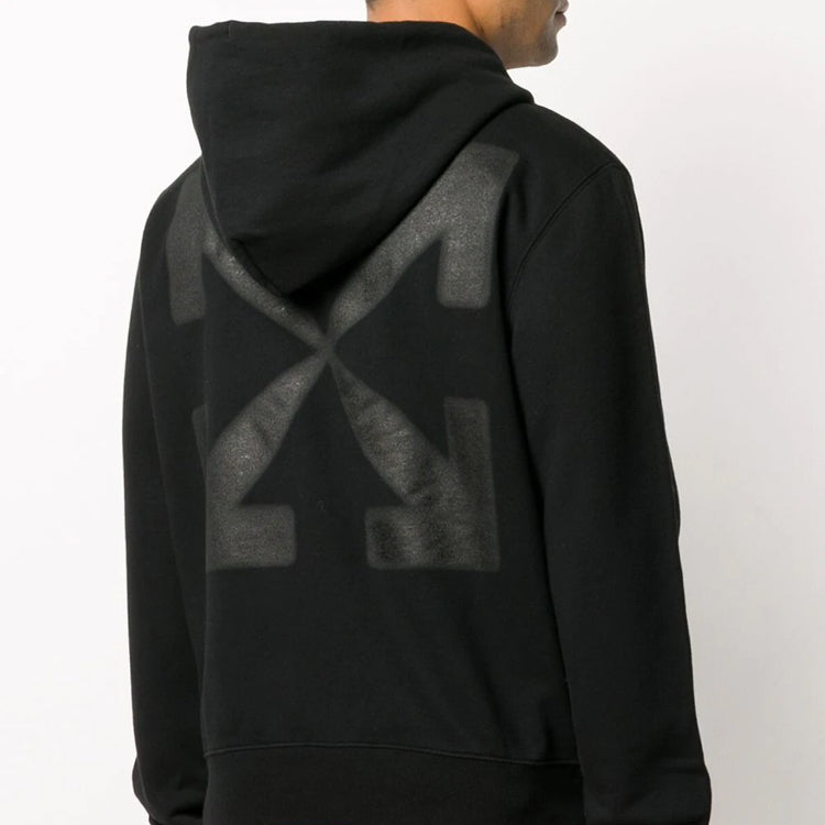 Off-White Mona Lisa Printing Hooded Pullover Men Black OMBB034F20FLE0101010