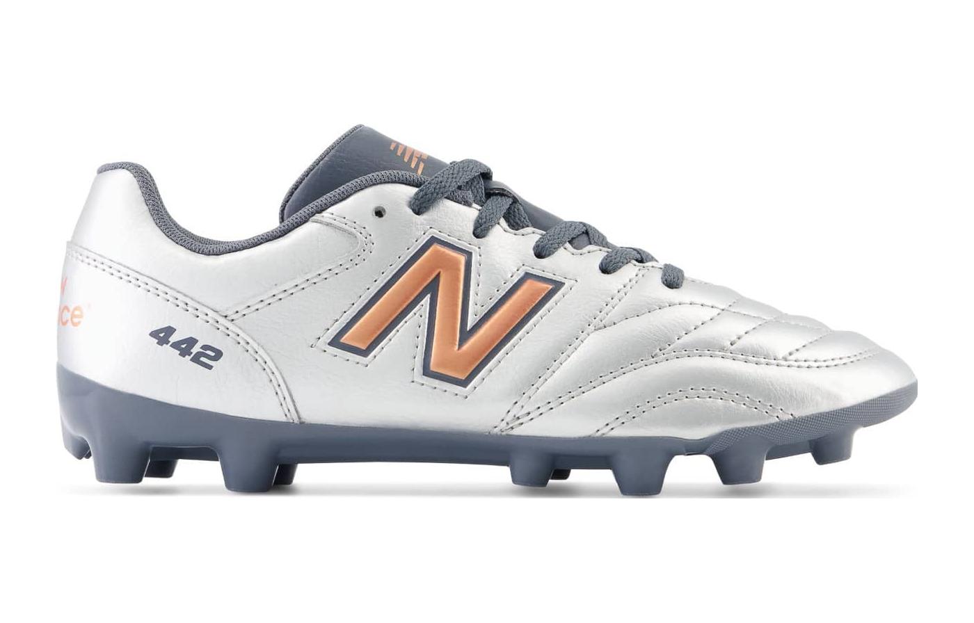 (GS) New Balance 442 v2 Academy HG Shoes 'Silver Grey Orange' JS43HSV2