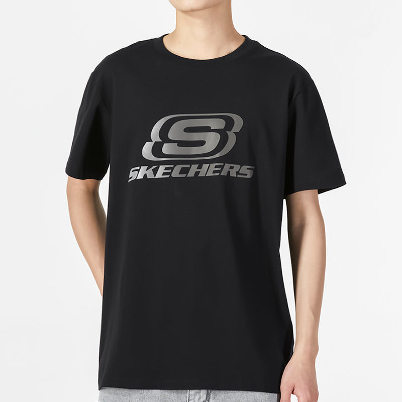 Skechers logo Graphic Tee 'Black Silver' L222M110-0018