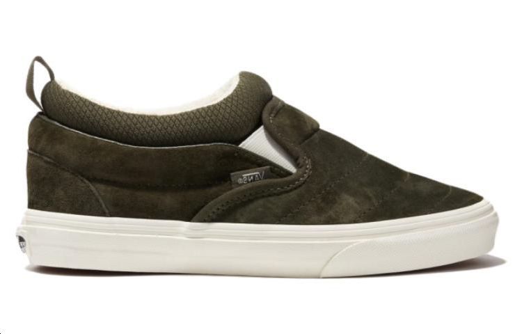 Vans Cozy Knit Slip-on Mid Skate Shoes 'Olive' VN0009QUOLV