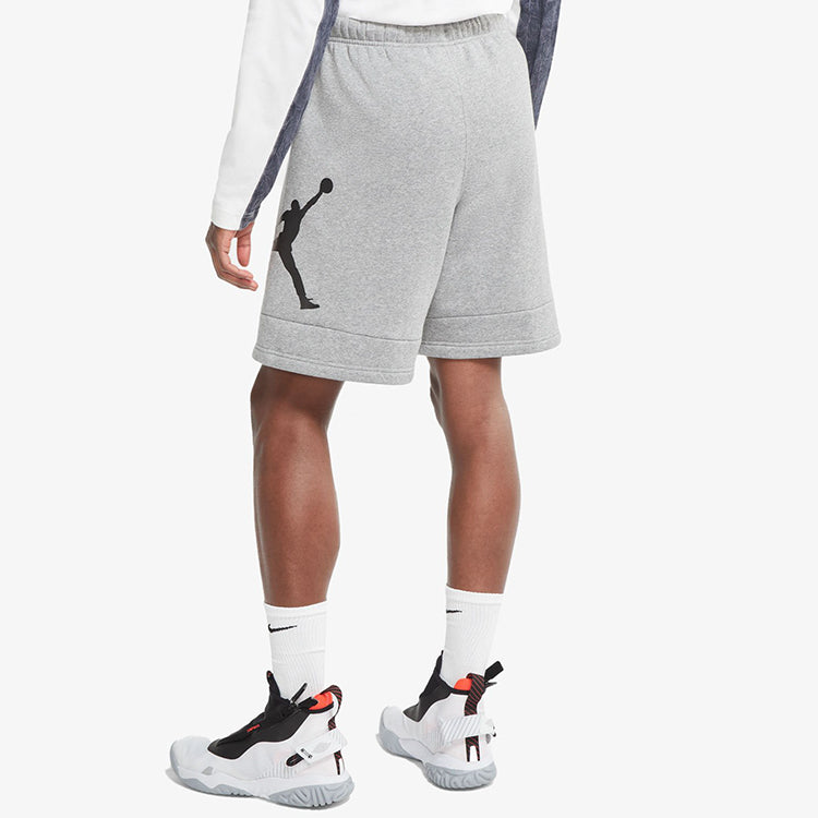 Air Jordan Jumpman Logo Printing Knit Breathable Shorts Gray DB1812-091