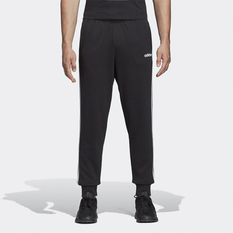 adidas Essentials 3-Stripes Tapered Cuffed Pants Men Black DU0468
