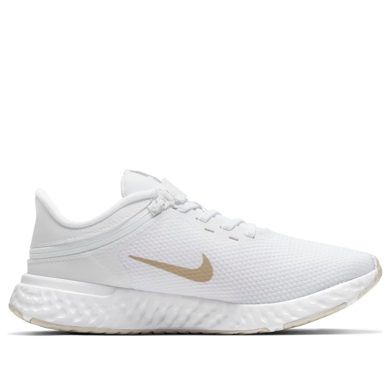 (WMNS) Nike Revolution 5 FlyEase White/Golden BQ3212-101