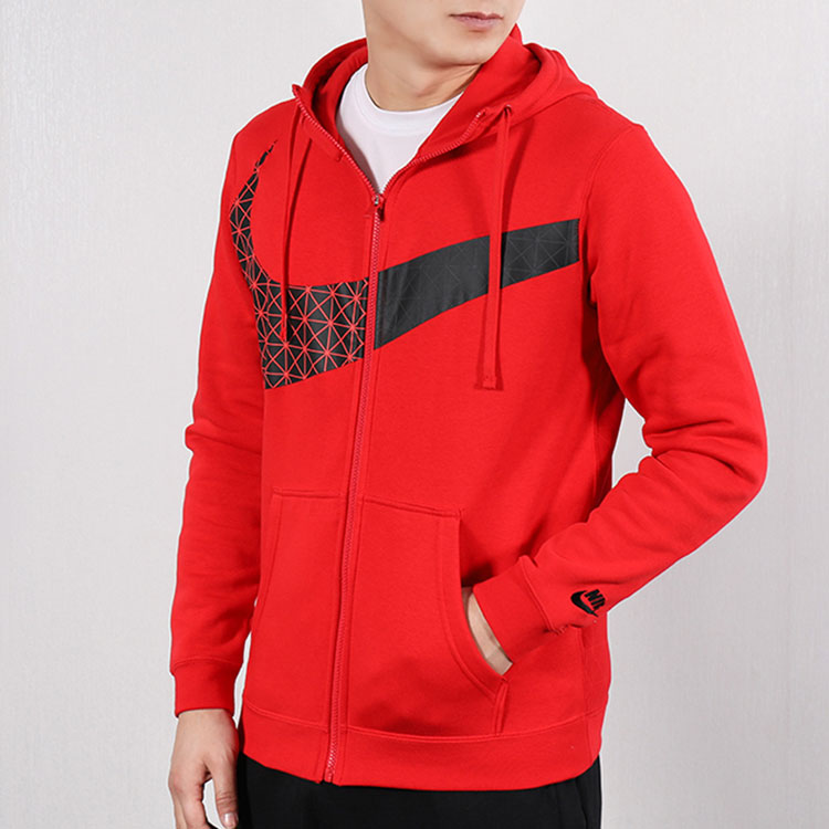 Nike Big Swoosh LOGO Large Hooded Jacket Red BV5822-650
