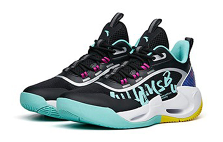 (GS) ANTA Basketball Shoes 'Black Blue White' 312221111-3