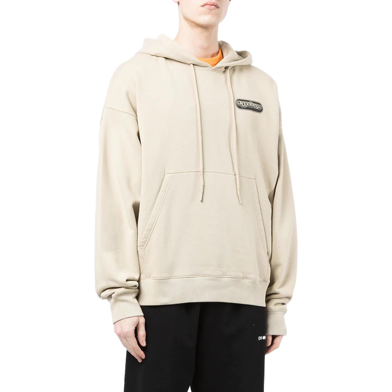 Men's Off-White SS22 Logo Printing Loose Fit Beige OMBB085S22FLE0031710