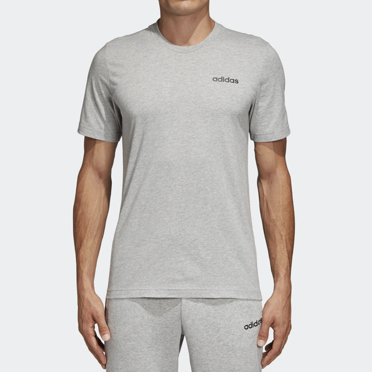 adidas E Pin tee Sports Stylish Round Neck Short Sleeve Gray DU0382