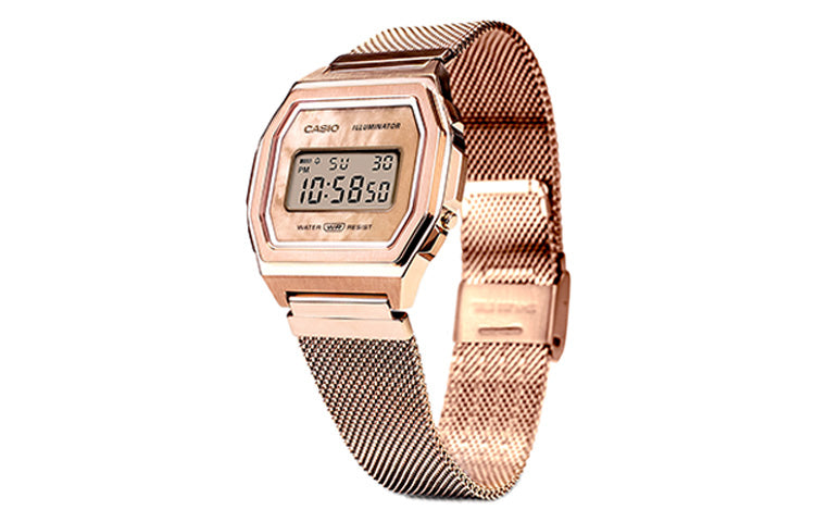 CASIO Analog Unisex Mens Rose Gold Digital A1000MPG-9