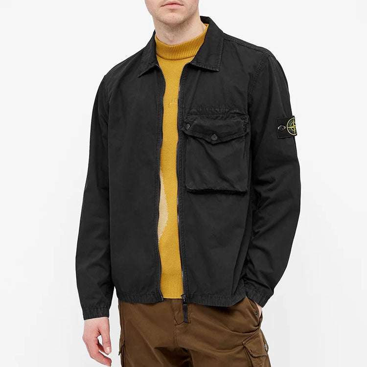 STONE ISLAND Zip Pocket Overshirt 'Black' 7415117WN-V0129