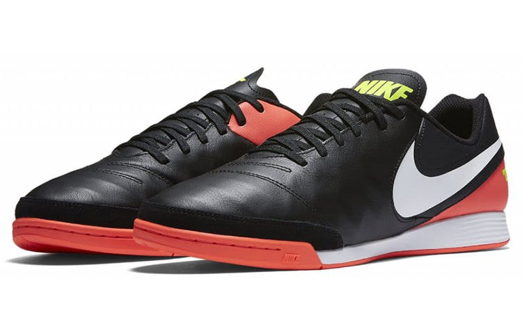 Nike Tiempo X Genio 2 Leather IC 'Black Hyper Orange' 819215-018