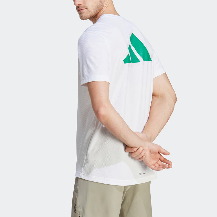 adidas Workout Base Logo Tee 'White Transparent' IB7904