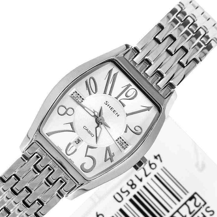 CASIO Waterproof Sports SHEEN Silver Analog SHE-4027D-7A