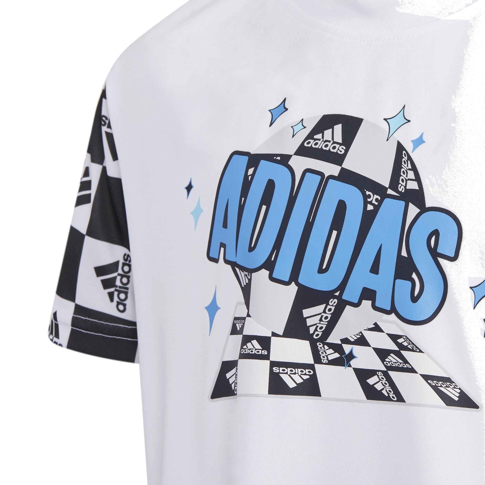 (PS) adidas Football Logo T-Shirt 'White Black Blue' HM5190