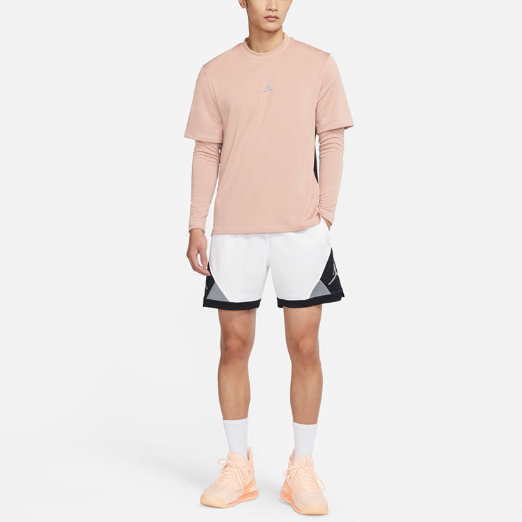 Air Jordan Dri-fit Casual Sports Round Neck Colorblock Long Sleeves Pink Gray DH9084-609