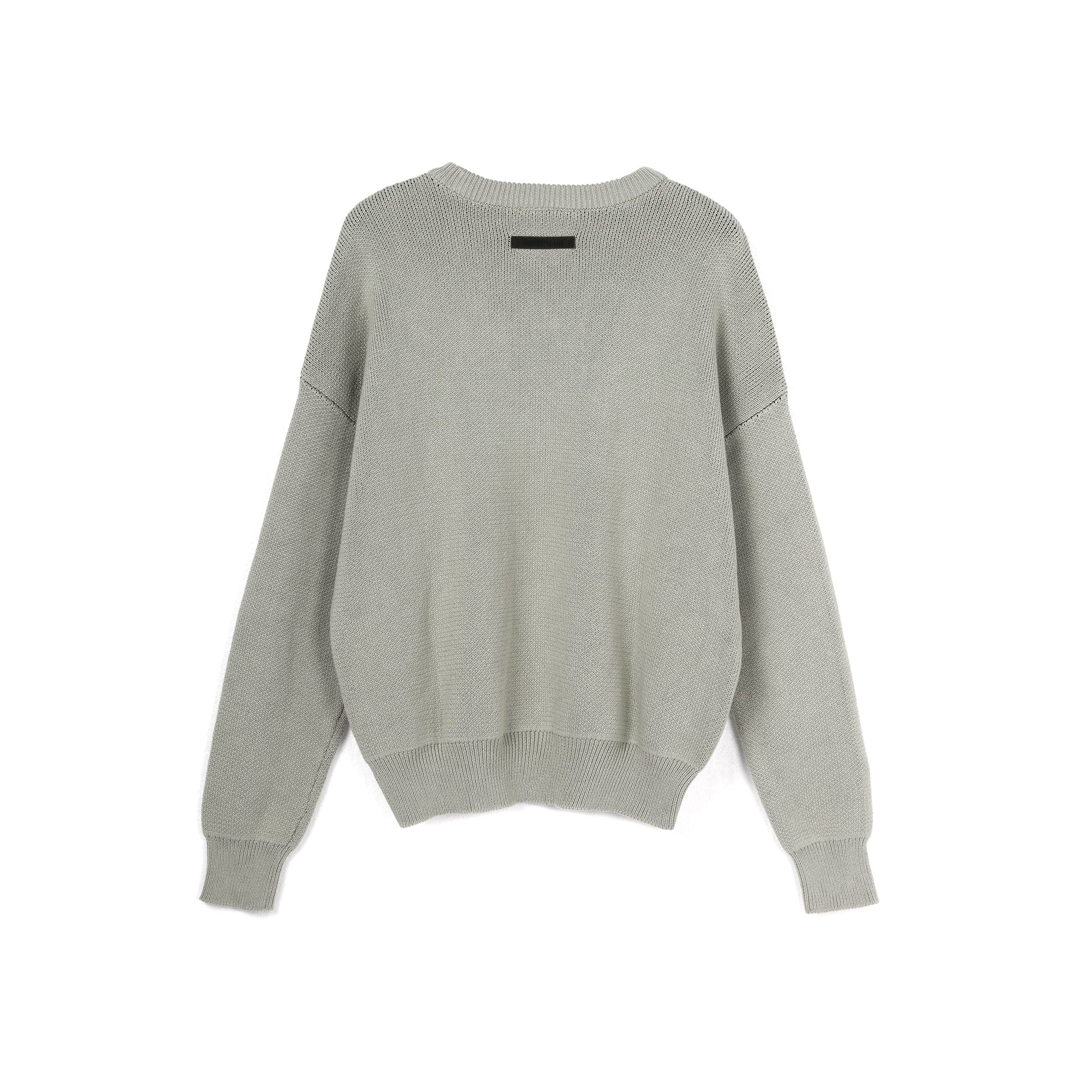 Fear of God Essentials FW21 Knit Pullover Sweater Green Concrete FOG-FW21-108