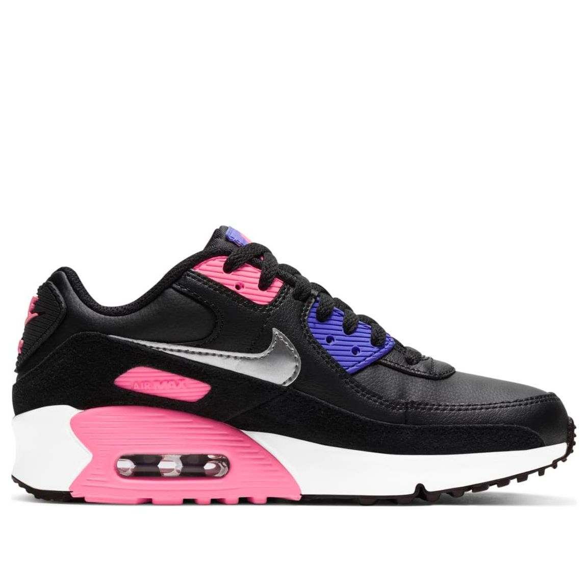 (GS) Nike Air Max 90 Leather 'Black Sunset Pulse' CD6864-011