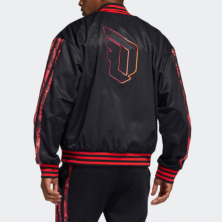 Men's adidas Mic Dame Jacket Lillard Basketball Sports Baseball Black HD7937