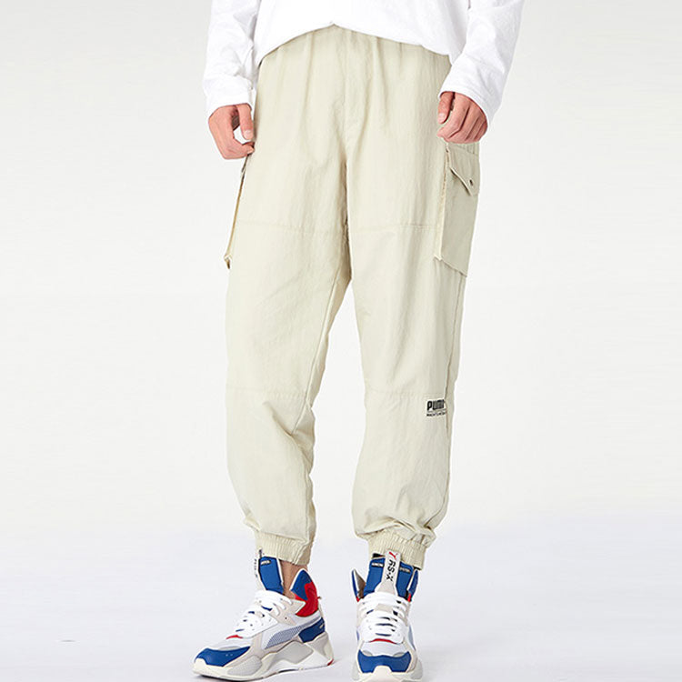 PUMA Streetwear Cargo Pants 'Beige Black' 596862-32