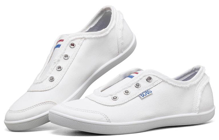 (WMNS) Skechers Bob s B Cute Casual Canvas Shoes White 33497-WNVR
