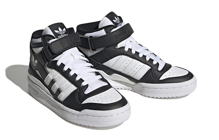 (GS) adidas Forum Mid J 'Black White Iridescent' HQ6845