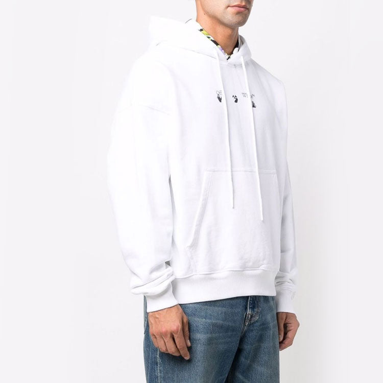 Men's Off-White FW22 Pattern Hooded Long Sleeves Version White OMBB085F21FLE01601450145