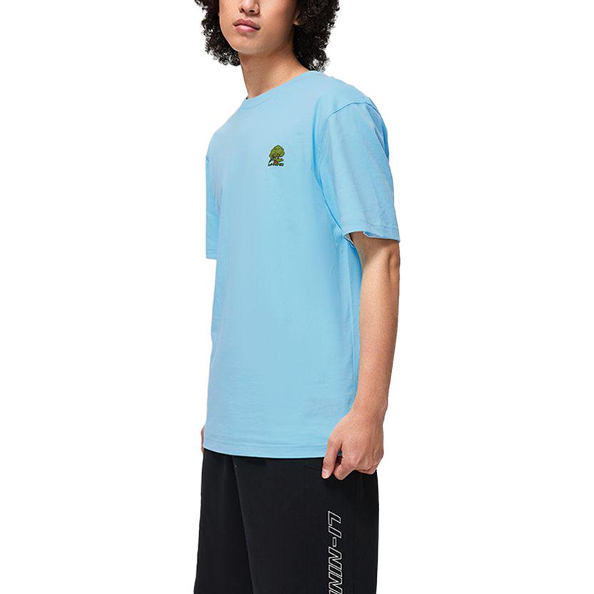 Li-Ning Small Tree Graphic T-shirt 'Light Blue' AHST183-3