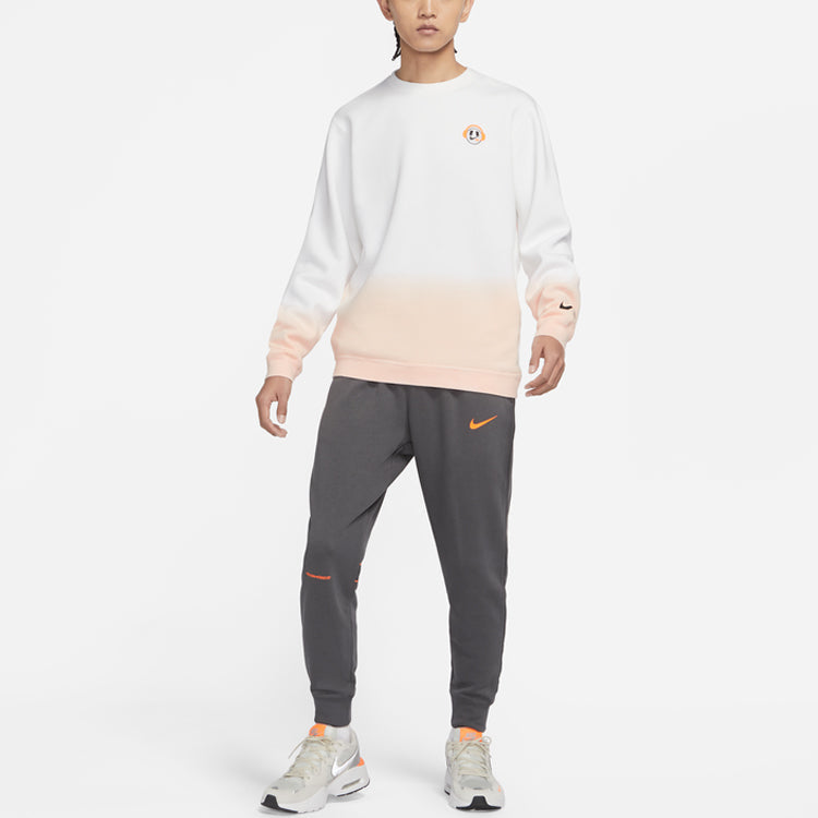 Men's Nike Logo Gradient Printing Round Neck White DO6937-100