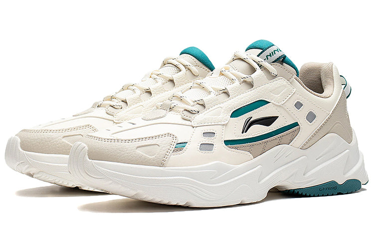 Li-Ning Retro Reflective Sneakers 'Beige Green' AGCS417-7
